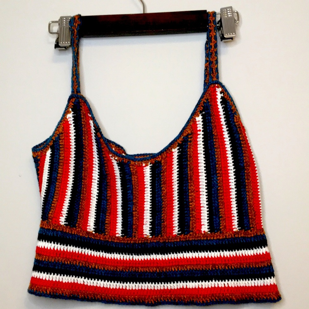 Honey Punch colorful crochet top